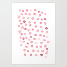 Pink Polka Dots Art Print