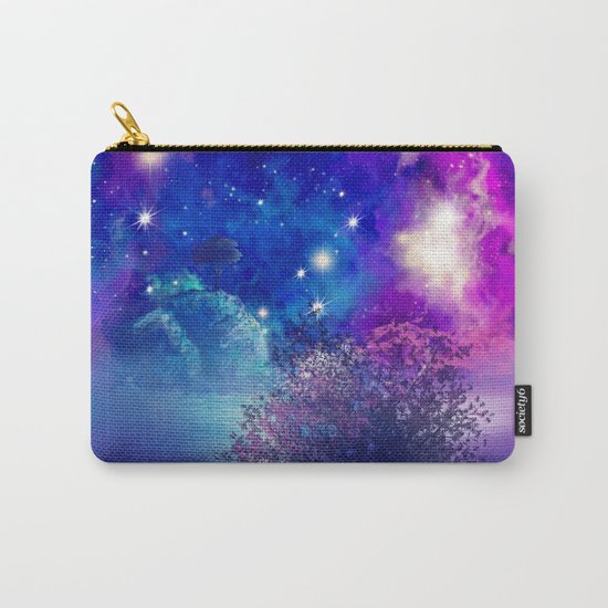 purple blue galaxy landscape Carry-All Pouch
