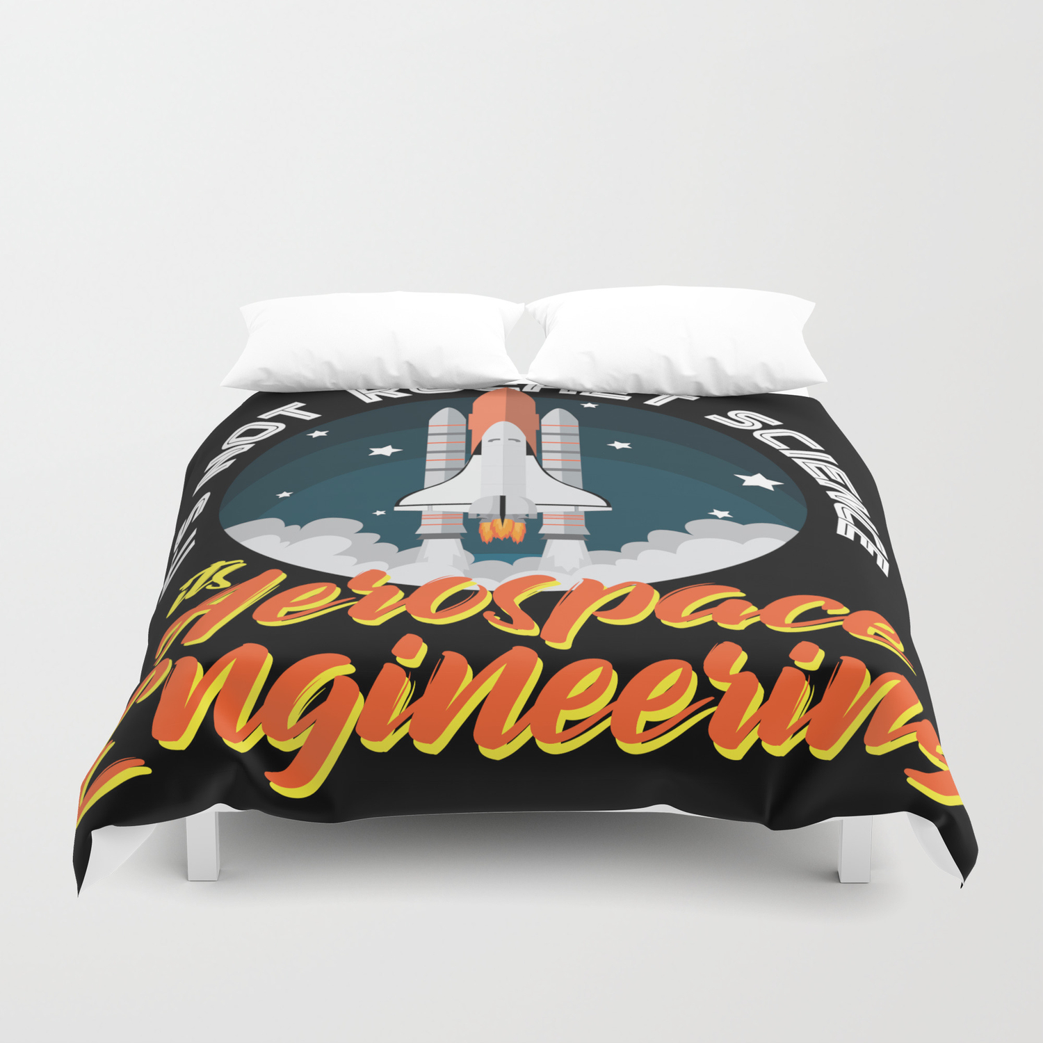 Aerospace Engineer Gift I Rocket Science Duvet Cover By Seiewu