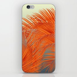 Palm Leaves, Orange iPhone Skin