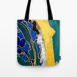 Feather Abstract Painting Tote Bag