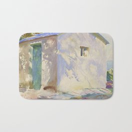 John Singer Sargent "Corfu: Lights and Shadows" Bath Mat | Painting, Corfu, Lightsandshadows, Sargent, Impressionism, Watercolors, Johnsingersargent, American, Landscape 