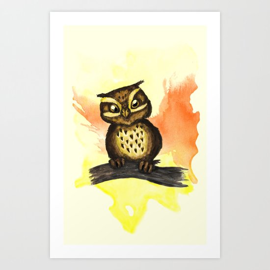 Cute owl. Art Print