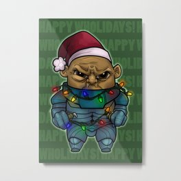 Happy Wholidays featuring Strax Metal Print | Pop Art, Space, Movies & TV, Sci-Fi 