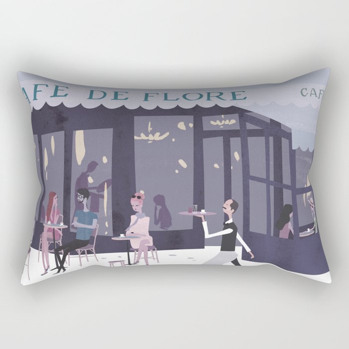 Cafe de flore Rectangular Pillow