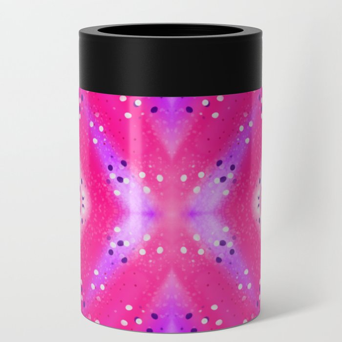 Purple And Fuchsia X Polka Dots Seamless Pattern Can Cooler