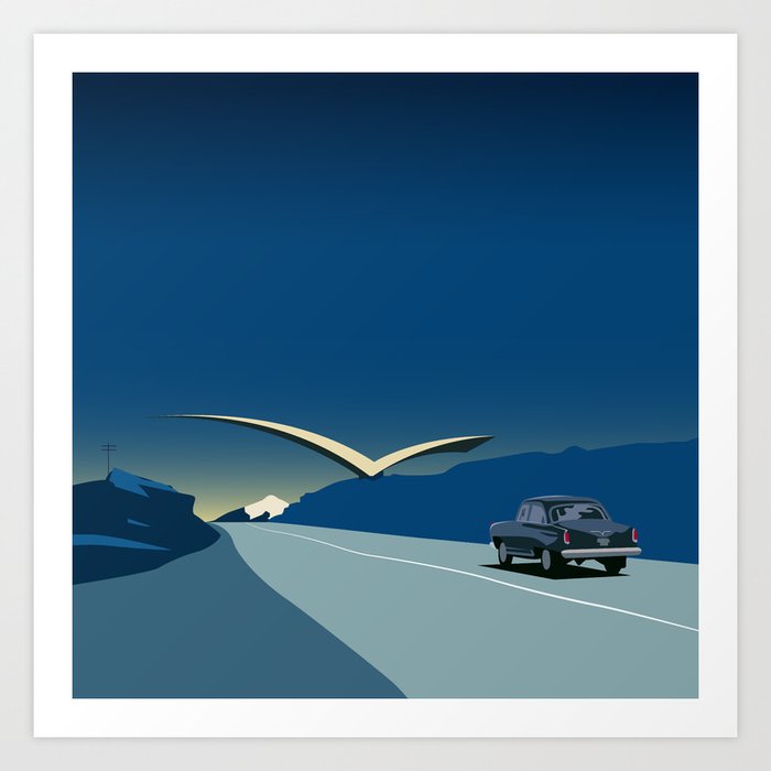 Soviet Modernism: "Seagull" road mark at the northern entry of Yerevan Art Print
