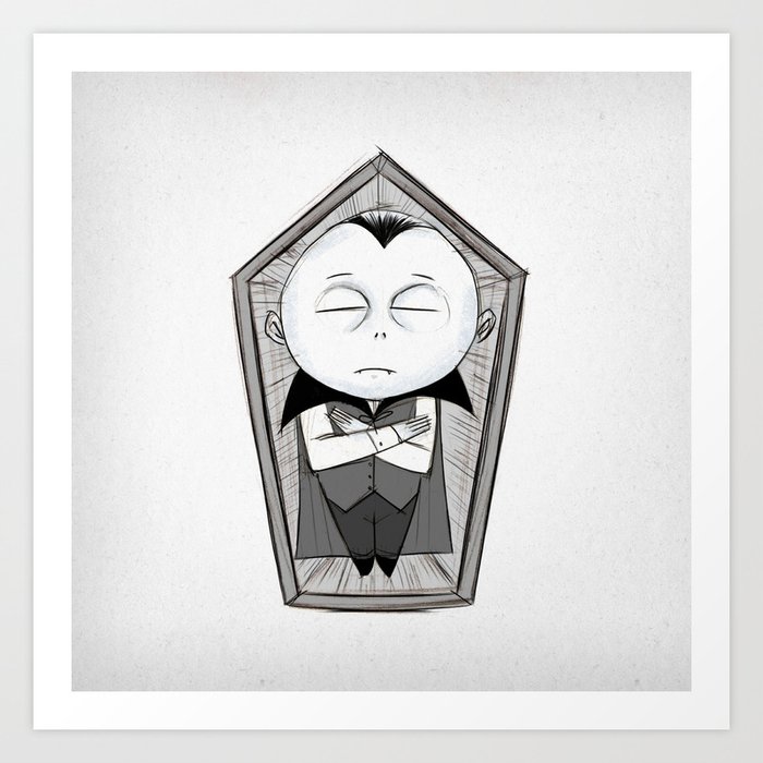 Vampire Bash Sleep Art Print By Antonio Silva Society6