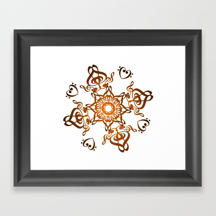 Musical Henna Framed Art Print