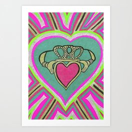 Claddagh Heart. Art Print