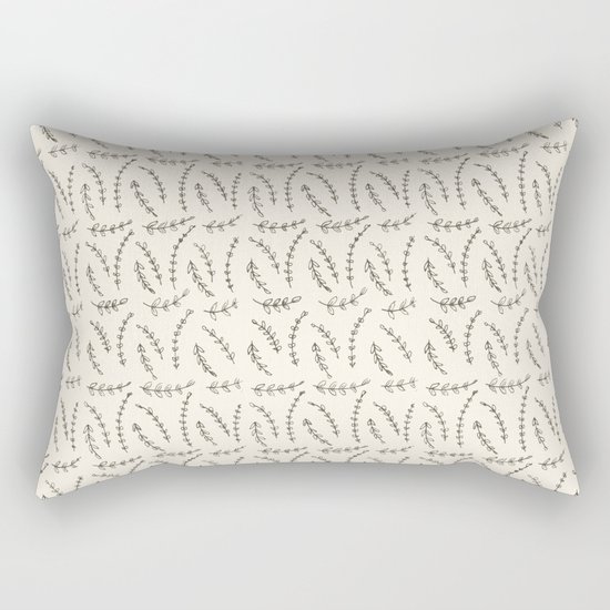 Delicate Twigs Pattern Rectangular Pillow