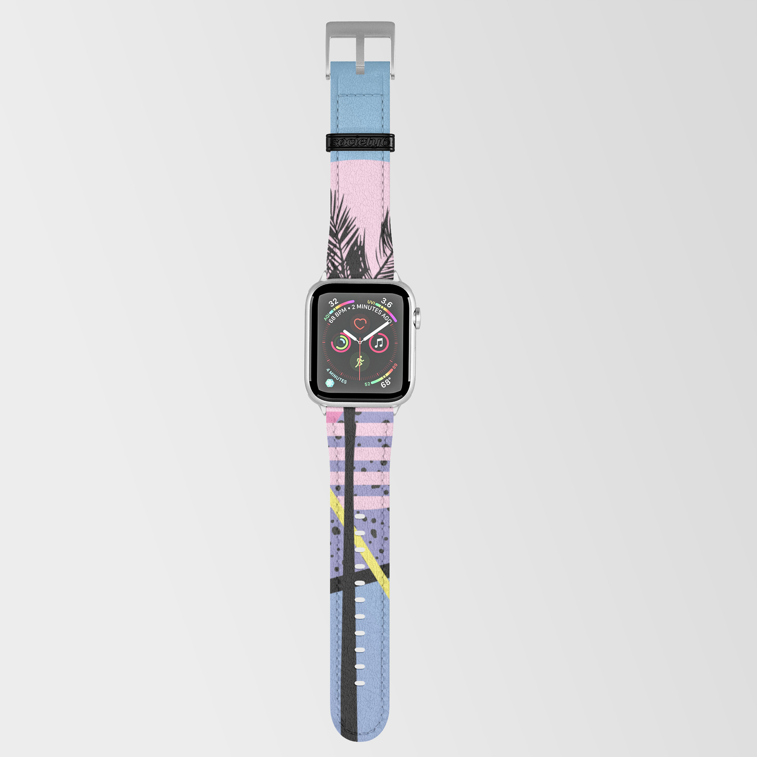 Memphis Pattern 46 80s 90s Retro Palm Tree Apple Watch Band By Graphicwavedesign Society6