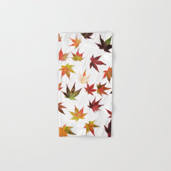 AUTUMN LEAVES PATTERN #2 #decor #art #society6 Hand & Bath Towel