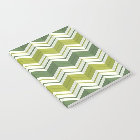 CHEVRON STRIPES - AVOCADO Notebook