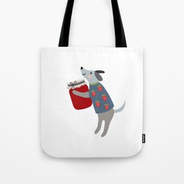 Sweet puppy and strawberry jam Tote Bag