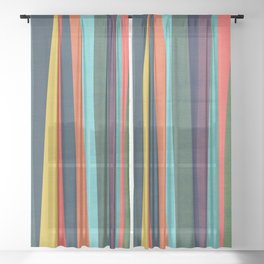 Mid-century zebra Sheer Curtain