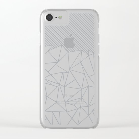 Ab Linear Grey Clear iPhone Case