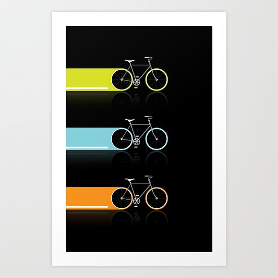 Light Bicycles Art Print