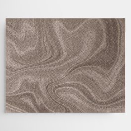 Taupe Swirl Marble Jigsaw Puzzle