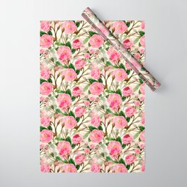 Watercolour flowers,vintage roses,floral,summer pattern Wrapping Paper