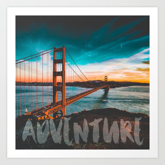 ADVENTURE San Francisco Art Print