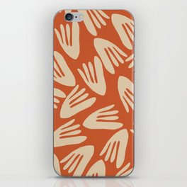 Papier Découpé Abstract Cutout Pattern 2 in Mid Mod Burnt Orange and Beige  iPhone Skin