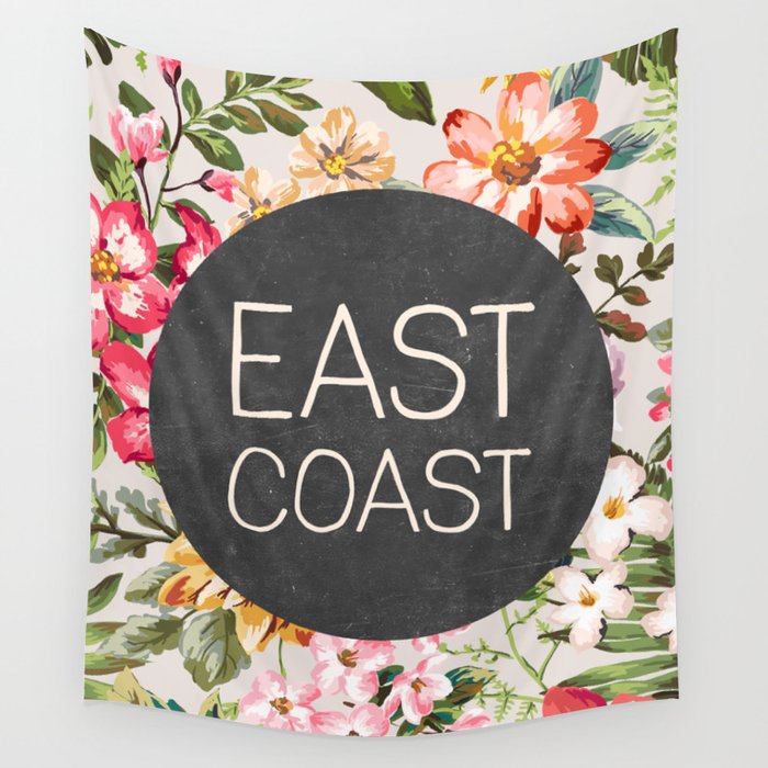 East Coast Wall Tapestry by Text Guy  Society6