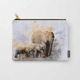 Elephants Family Carry-All Pouch