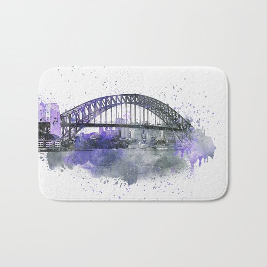 Sydney Harbor Bridge II Bath Mat