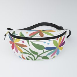 Mexican Otomí Floral Composition by Akbaly Fanny Pack