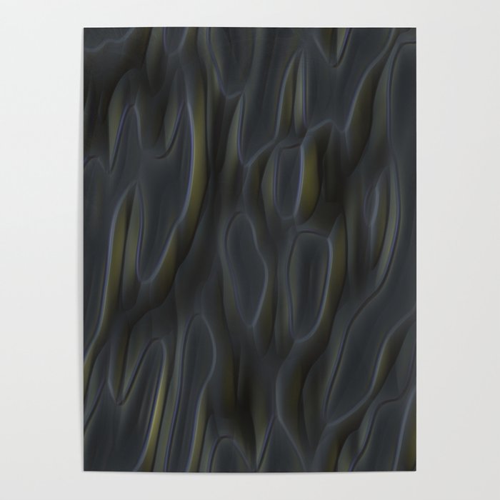 Dark elegant flow shapes Poster