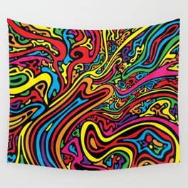 Psychedelic abstract art. Digital Illustration background. Wall Tapestry