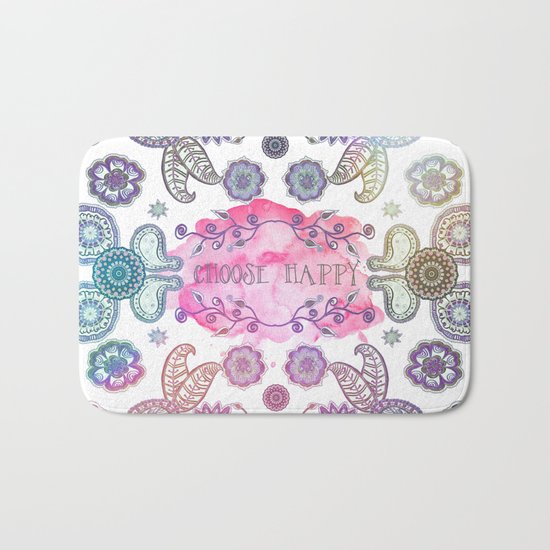 CHOOSE HAPPY Bath Mat