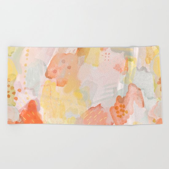 Abstract Watercolor Beach Towel