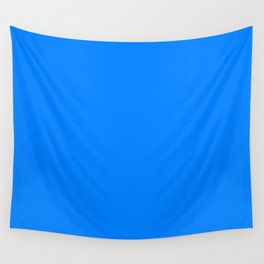 Azure Blue Solid Color Popular Hues Patternless Shades of Blue Collection - Hex #007FFF Wall Tapestry