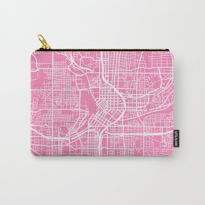 Atlanta map pink Carry-All Pouch