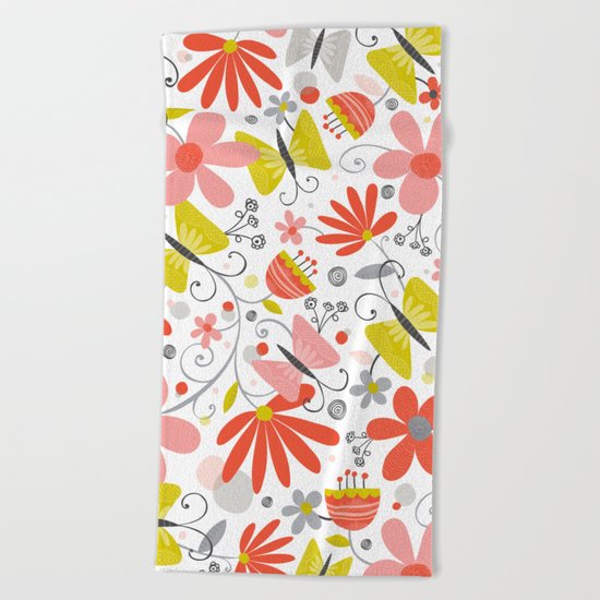 Busy Butterflies Beach Towel