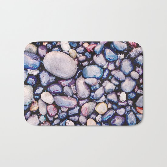 Stones On Beach Bath Mat