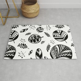 Graphical fall of the leaves Rug