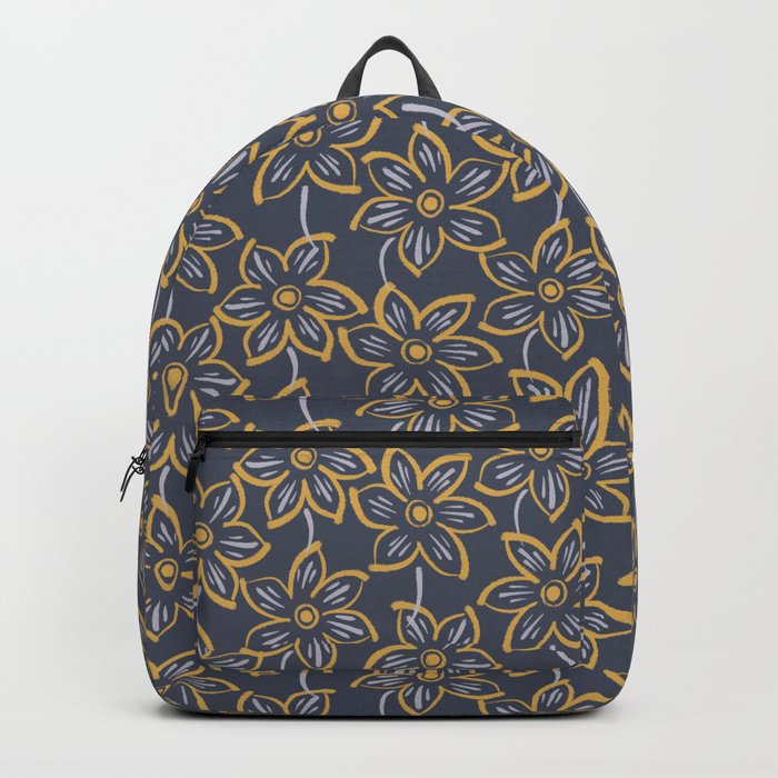 Field of Flowers | Blue Yellow | Pattern Backpack