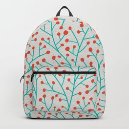 Berry Branches – Red & Turquoise Backpack
