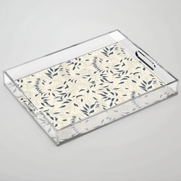 Delicate leaf branch pattern Acrylic Tray