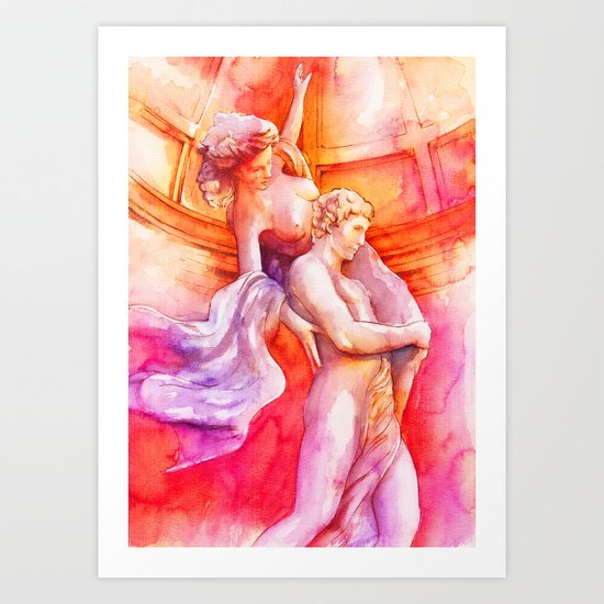The story of two colors Art Print