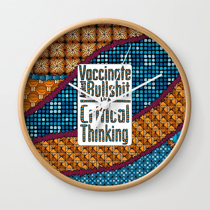 Vaccinate Against BS With Critical Thinking Wall Clock