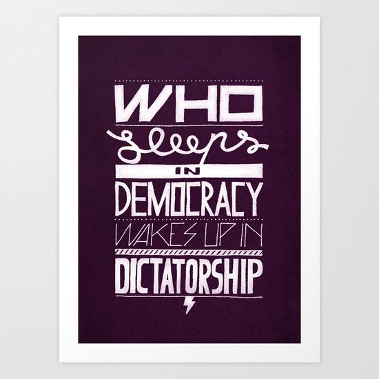WHO SLEEPS Art Print