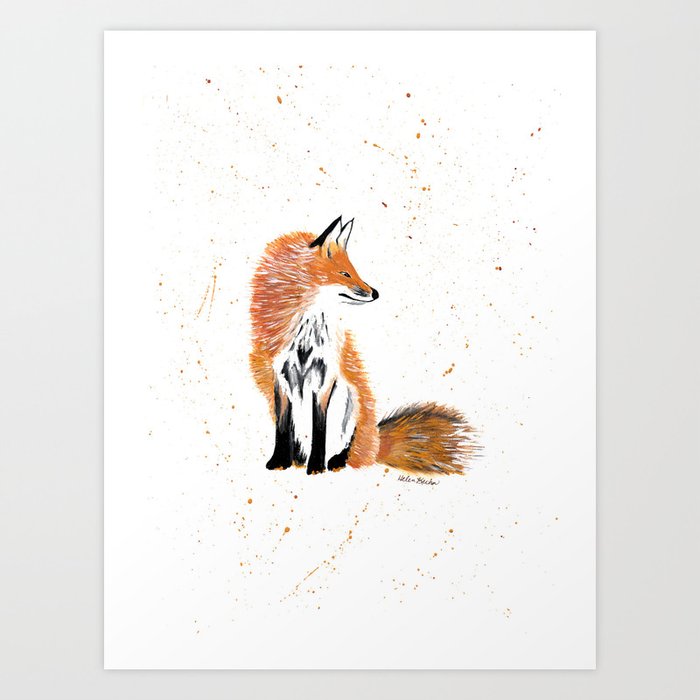 Foxy Fox Animals Nature Wildlife Art Print