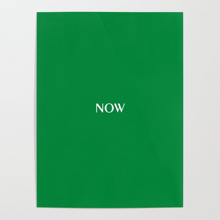 NOW IRISH JIG Green solid color Poster