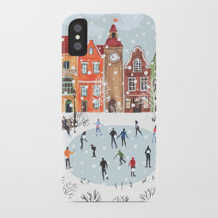 winter town iphone case