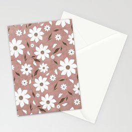 Flowers and leafs with texture  Stationery Cards