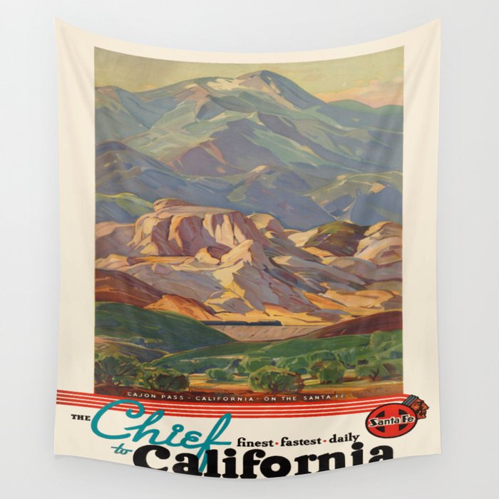 Vintage poster - California Wall Tapestry